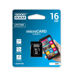 Karta micro-SD HC 16GB+adapterSD GOODRAM